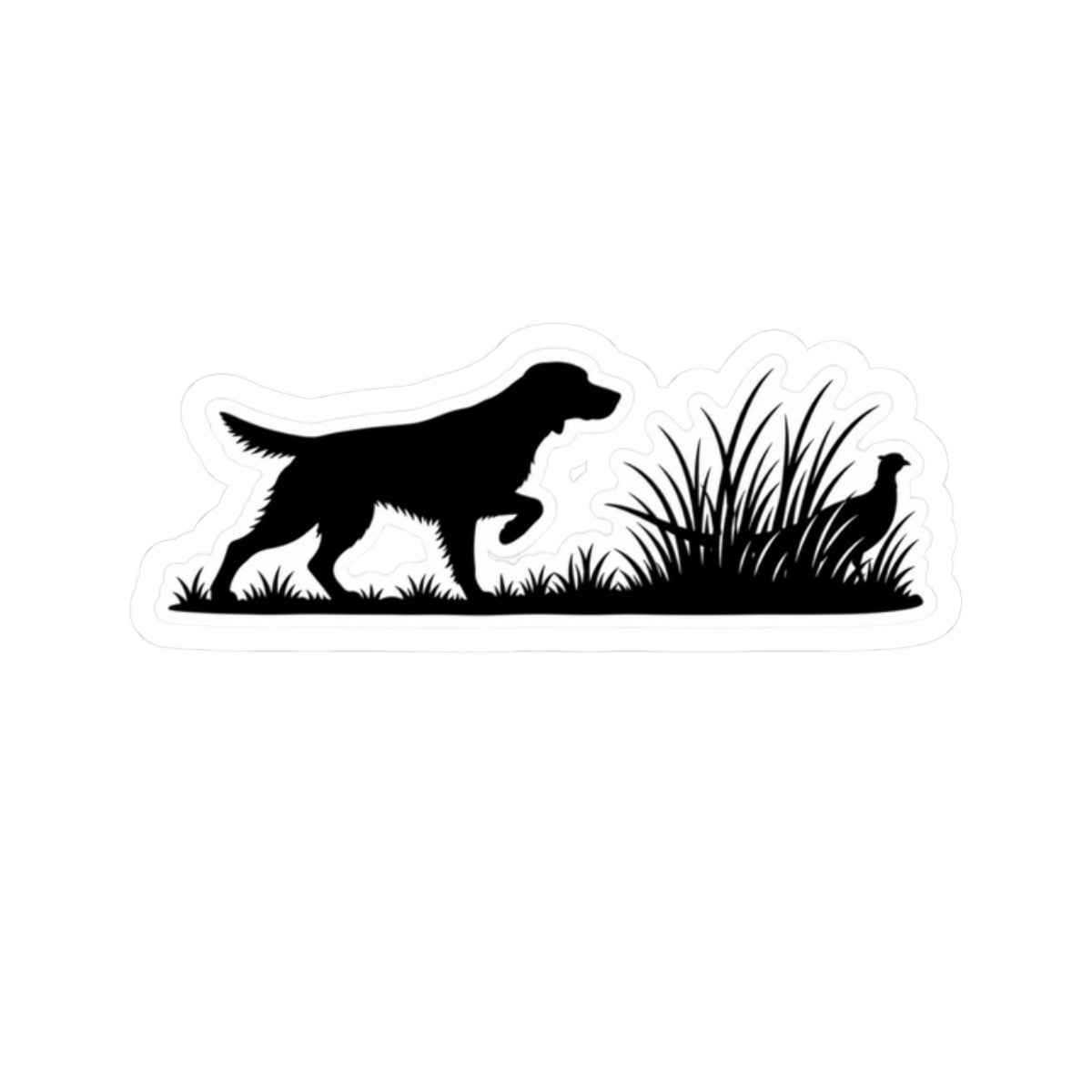 American Brittany Pointing Silhouette- Sticker