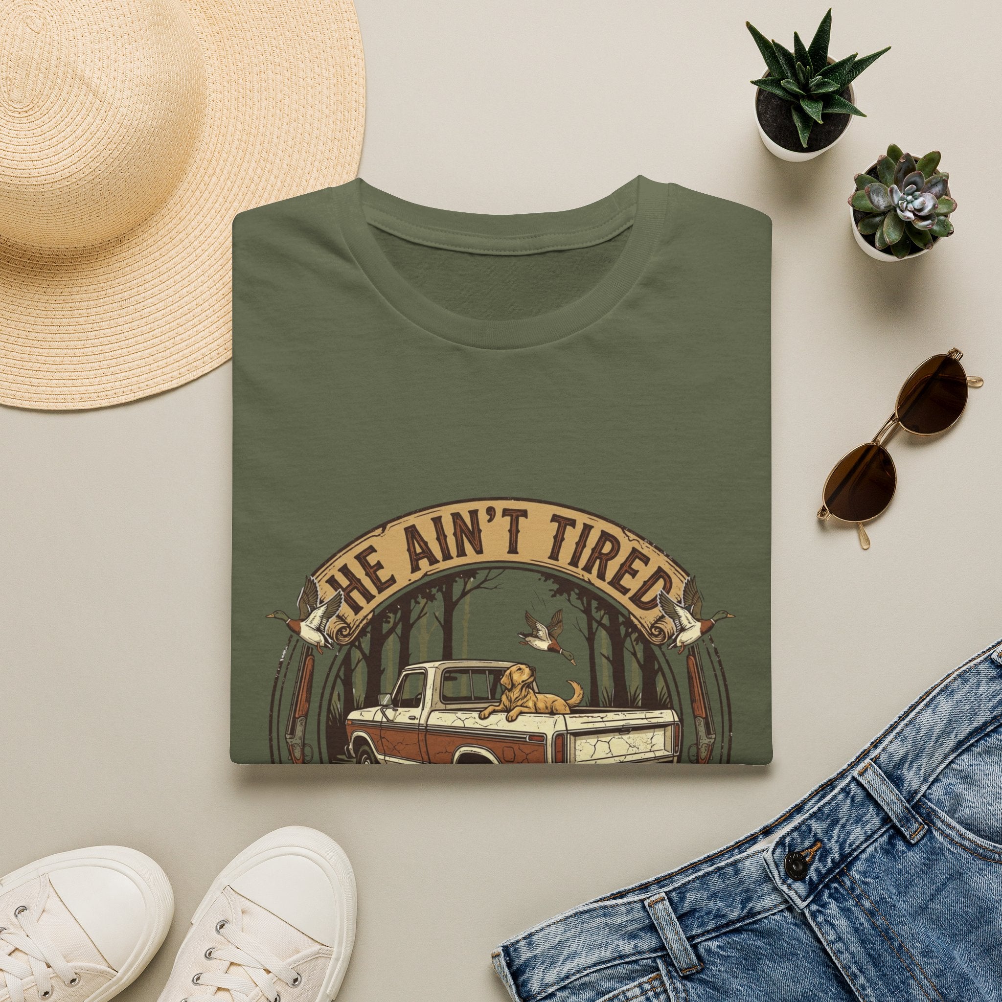 He Ain't Tired T-Shirt