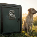 Black Lab with Duck Die-Cut Sticker