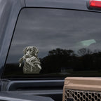 Black Lab with Duck Die-Cut Sticker